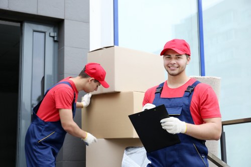 Moving van and service crew for a UK removal job