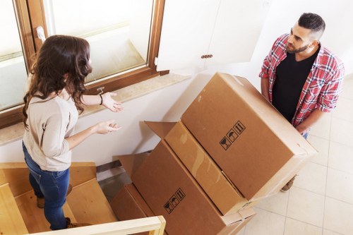 Furniture collection arranged for an apartment building with lift access