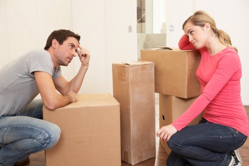 Removal van prepared for a local move near Canary Wharf and Isle of Dogs