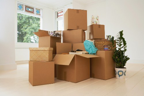 Checklist and moving boxes prepared for an Isle of Dogs relocation