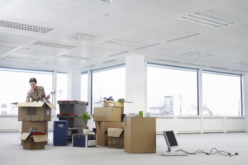 Workplace relocation with careful loading and building access in East London